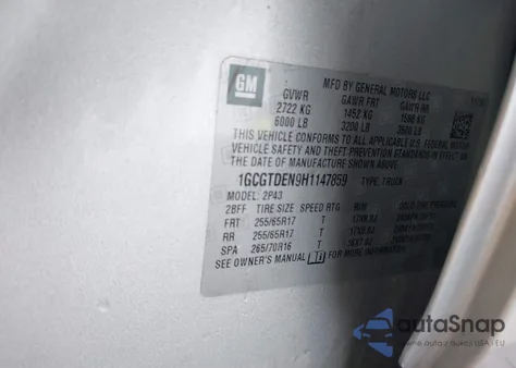 2017 Chevrolet Colorado Z71 from USA, damaged, VIN 1GCGTDEN9H1147859